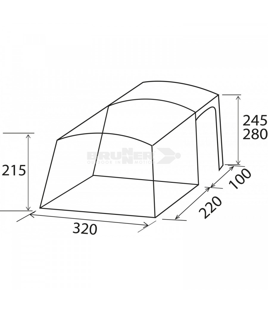 Tenda per Minibus Trails HC Airtech 240-280 cm