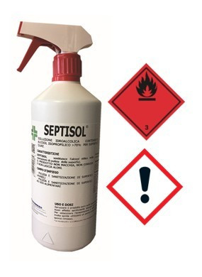 SEPTISOL FLACONE DA 1 LT - SOLUZIONE IDROALCOLICA SANITIZZANTE - AC