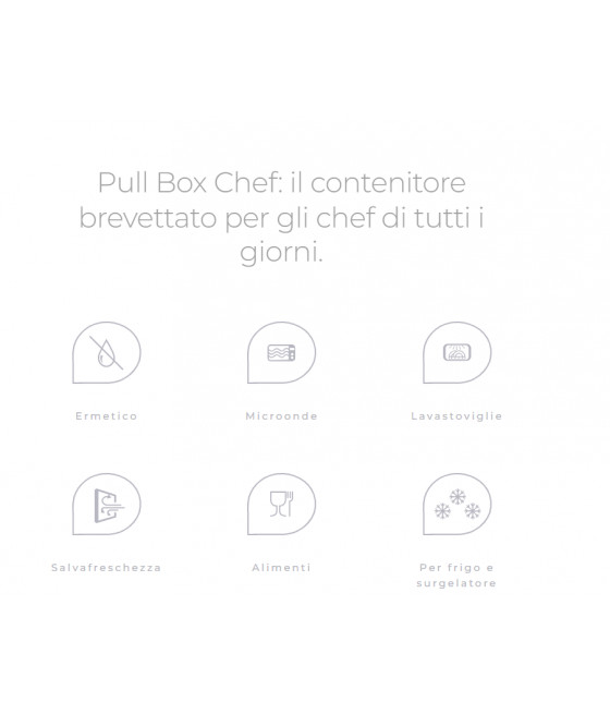 Contenitore ERMETICO per alimenti 1,1 l ARANCIO OMADA PULL BOX CHEF