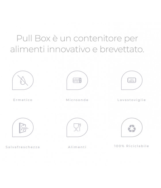 Contenitore ERMETICO per alimenti tondo CIPRIA OMADA PULL BOX