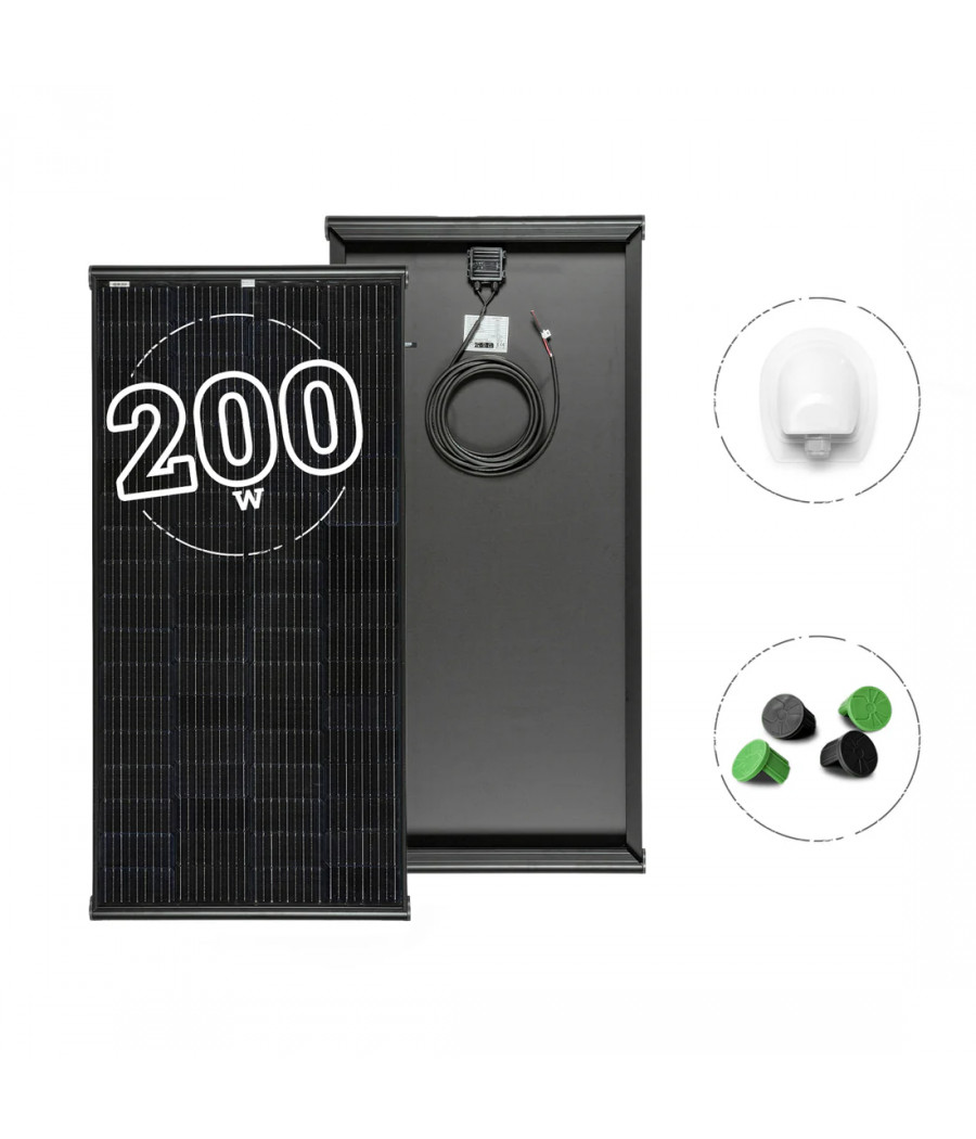 PANNELLO SOLARE CAMPER MOSCATELLI 200W BLACK BOOST